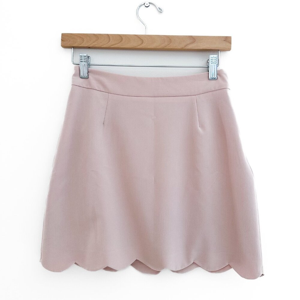 ASOS Scallop Mini Light Pink Skirt - Office / Professional Wear - Size 4 (Small)